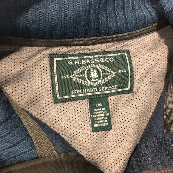 GH Bass men’s pullover fleece size L - Picture 7 of 8